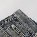 Distressed Patched Star Detail Jeans