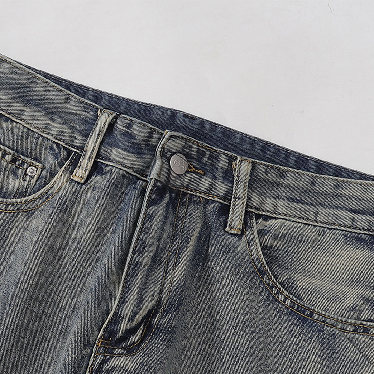 Distressed Patched Star Detail Jeans