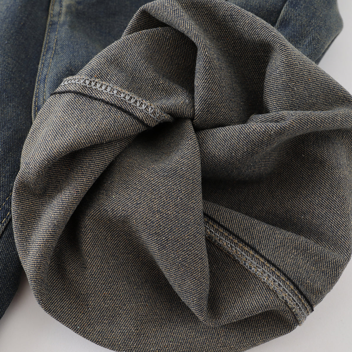 Spider & Web Print Denim Bermuda Shorts