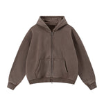 Soft Fleece Zip Up Hoodie Front Pockets