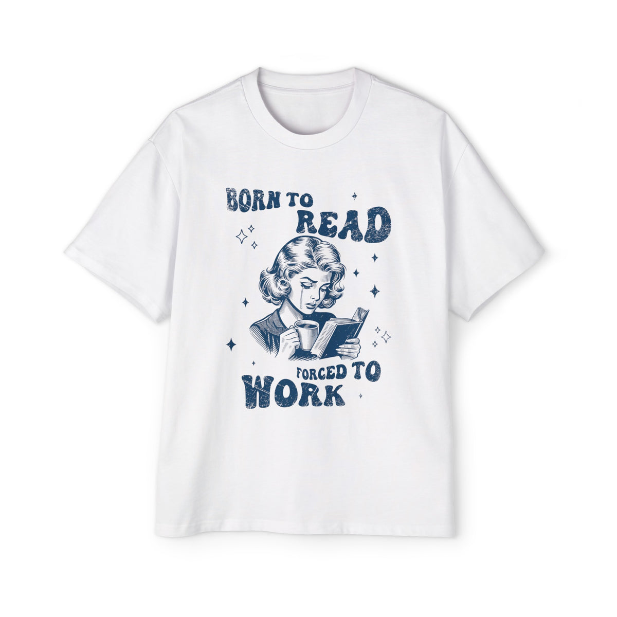 Born To Read Forced Graphic Tee-INNBLAC Fashion Apparel