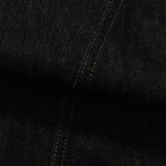 Contrast Stitching Detail Wide Leg Denim Pants