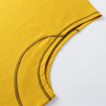 Contrast Stitching Sleeveless Crew Neck Casual Sport Tee