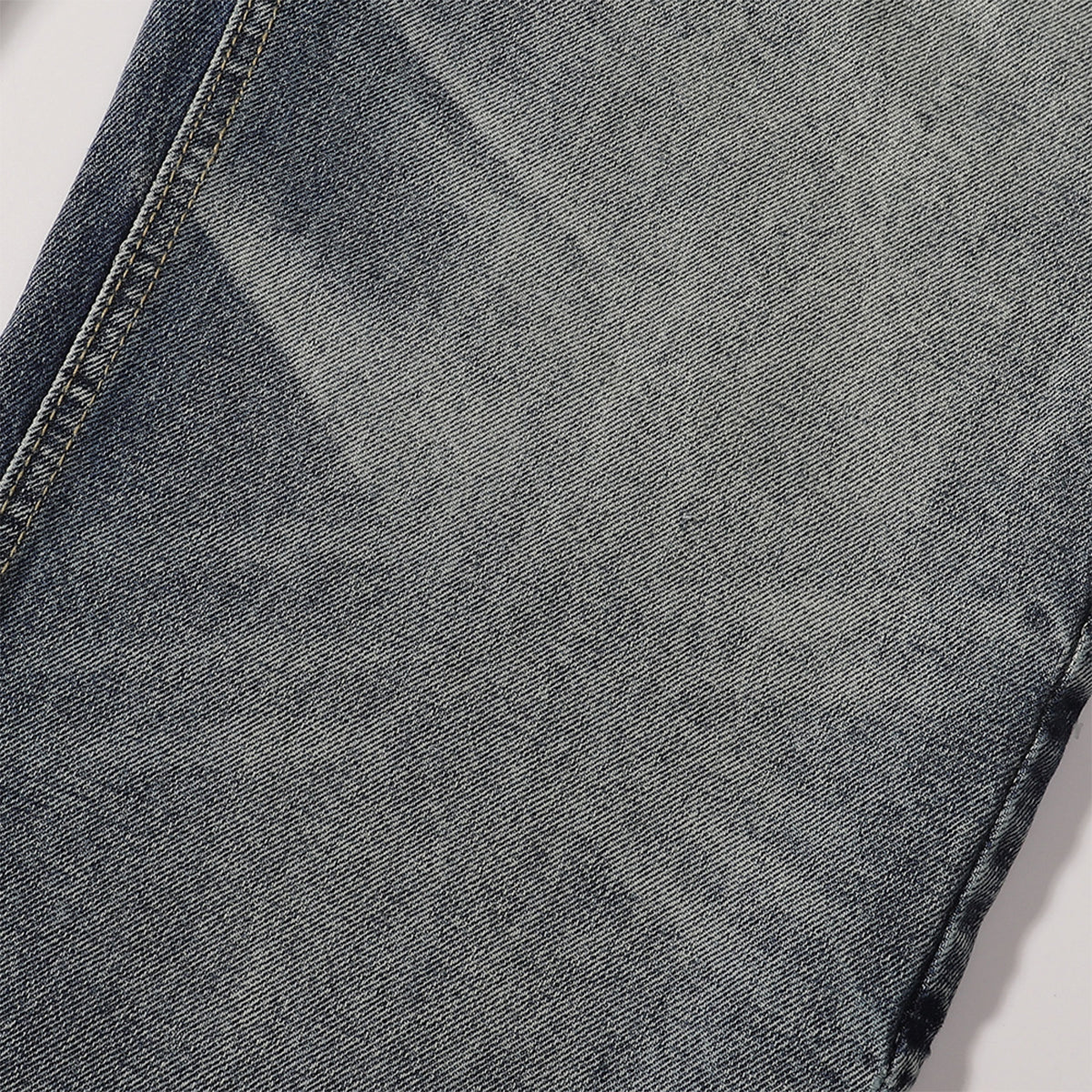 Vintage Washed Distressed Light Blue Wide Jeans