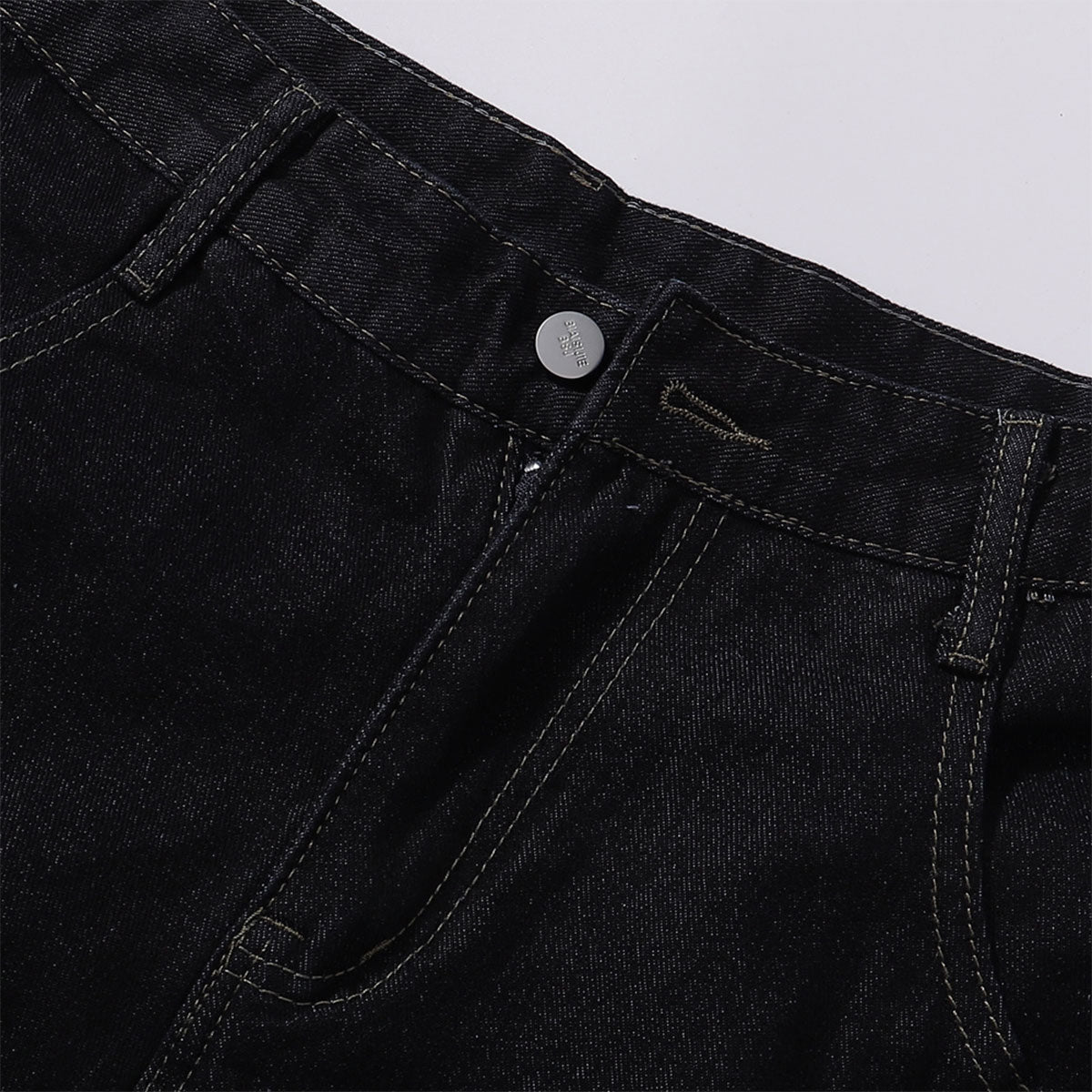 Celestial Star Embroidery Faded Wide Leg Jeans