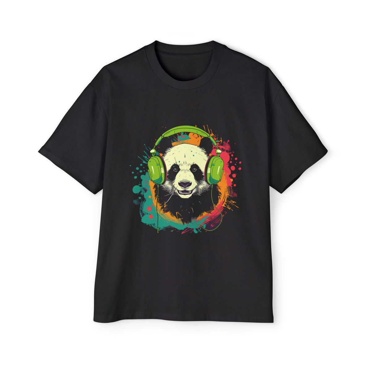 Panda Music Lover Vintage Graphic Tee-INNBLAC Fashion Apparel