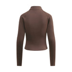 Double-Slider Zipper Fleece Cropped Sweatshirt