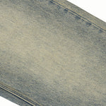 Vintage Wash Distressed Wide-Leg Jeans