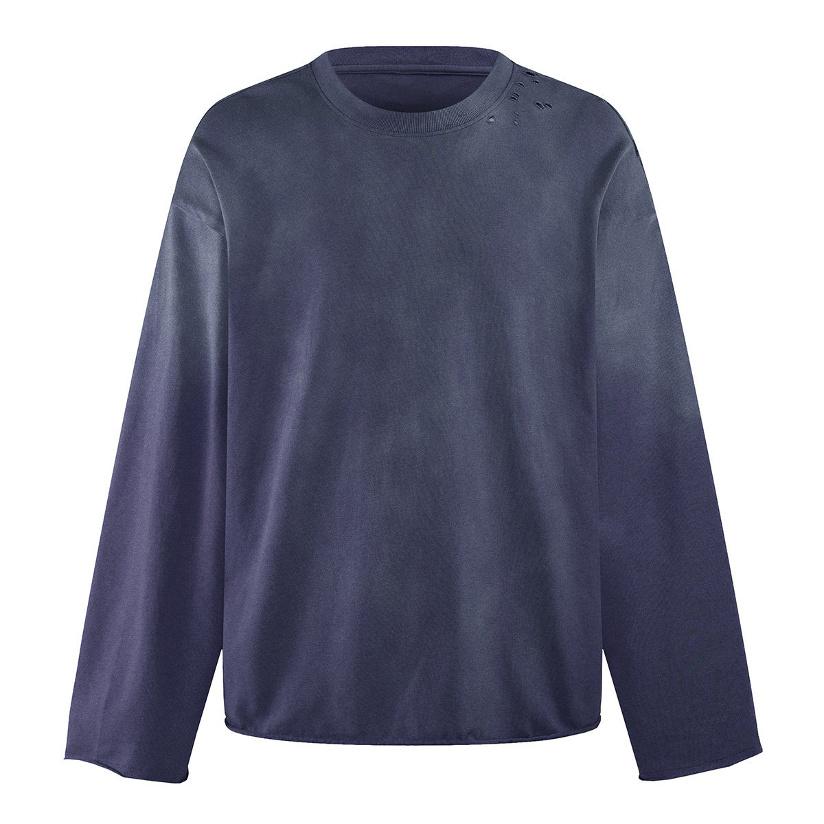 Destroyed Wash Long Sleeve Shirt