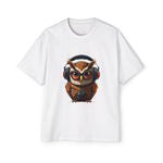 Owl With Headphones Vintage Graphic Tee-INNBLAC Fashion Apparel