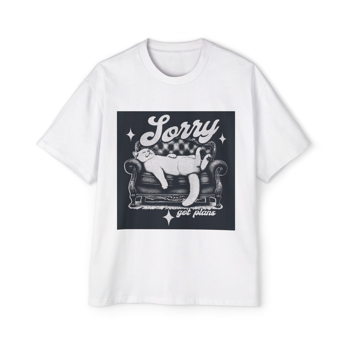 Lazy Cat Graphic Tee-INNBLAC Fashion Apparel