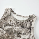 Nature Inspired Camo Forest Print Sleeveless Tank