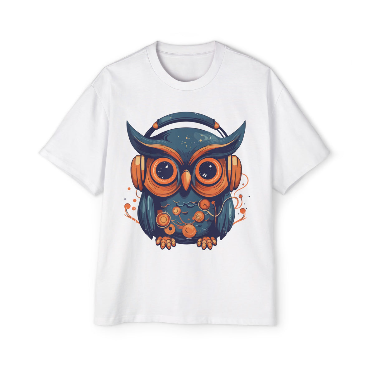 Owl With Headphones Graphic Tee-INNBLAC Fashion Apparel