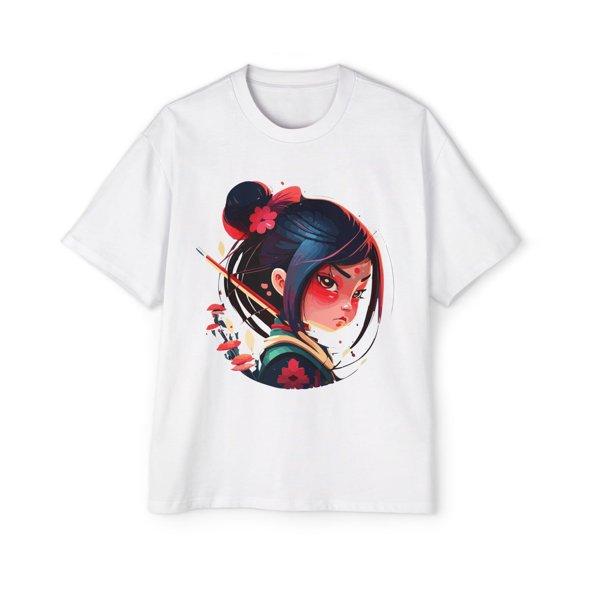 Kawaii Samurai Graphic Tee-INNBLAC Fashion Apparel