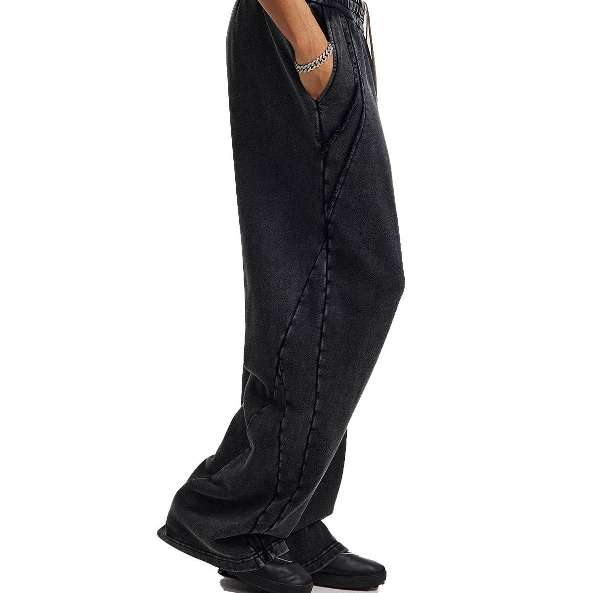 Side Detail Waisted Relaxed Fit Sweatpants