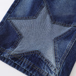 Star Patchwork Denim Bermuda Shorts