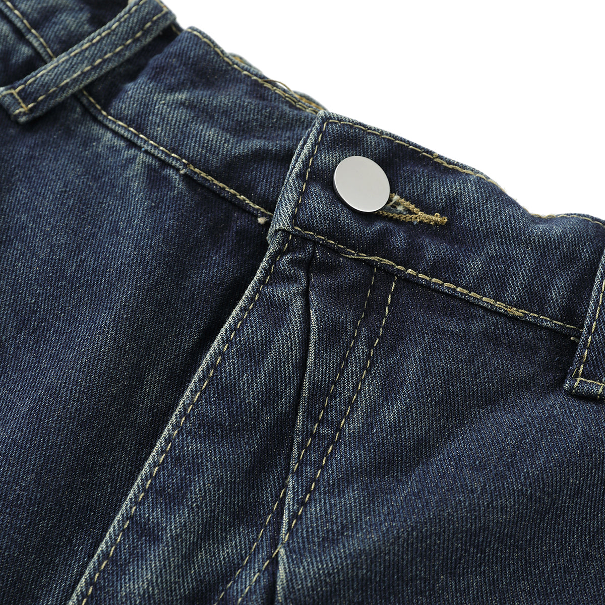 Bermudas con cintura elástica y cremallera decorativa