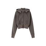 Detachable Hood Double Slider Fleece Hoodie