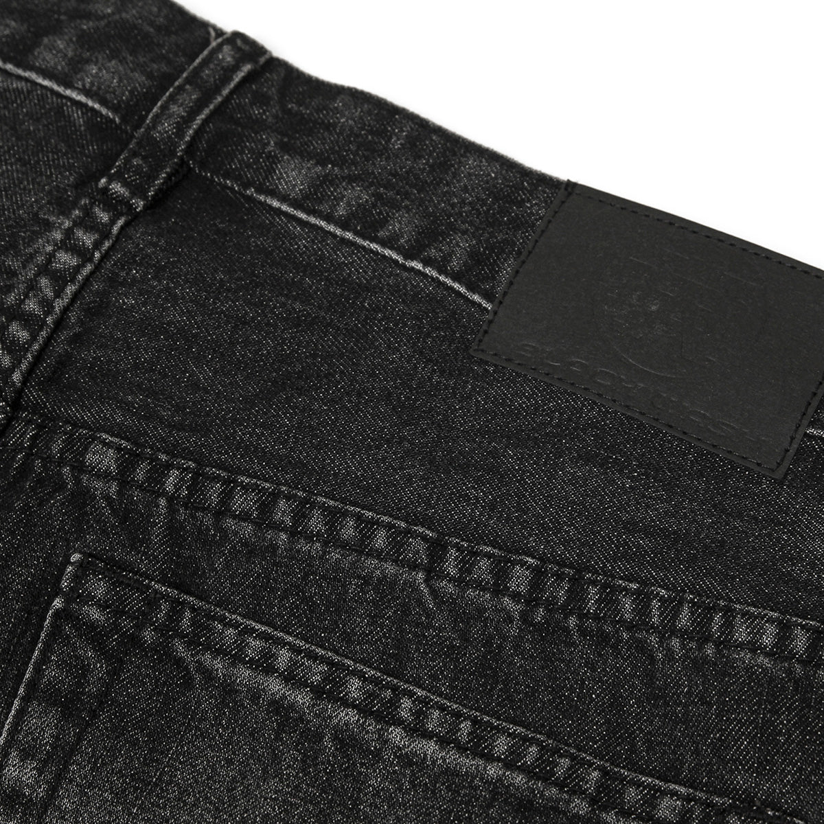 Gradient Fade Knee-Ripped Baggy Jeans