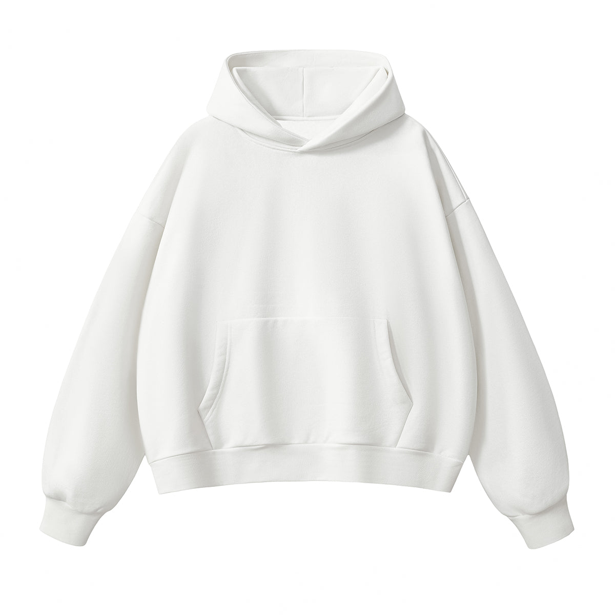 Solid Color Baggy Fleece Hoodie