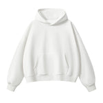 Solid Color Baggy Fleece Hoodie