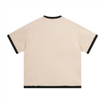 Camiseta batik vintage lavada con ribetes de 7.5 oz