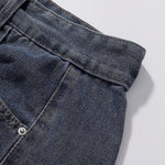 Bermudas vaqueras rasgadas con parches de camuflaje