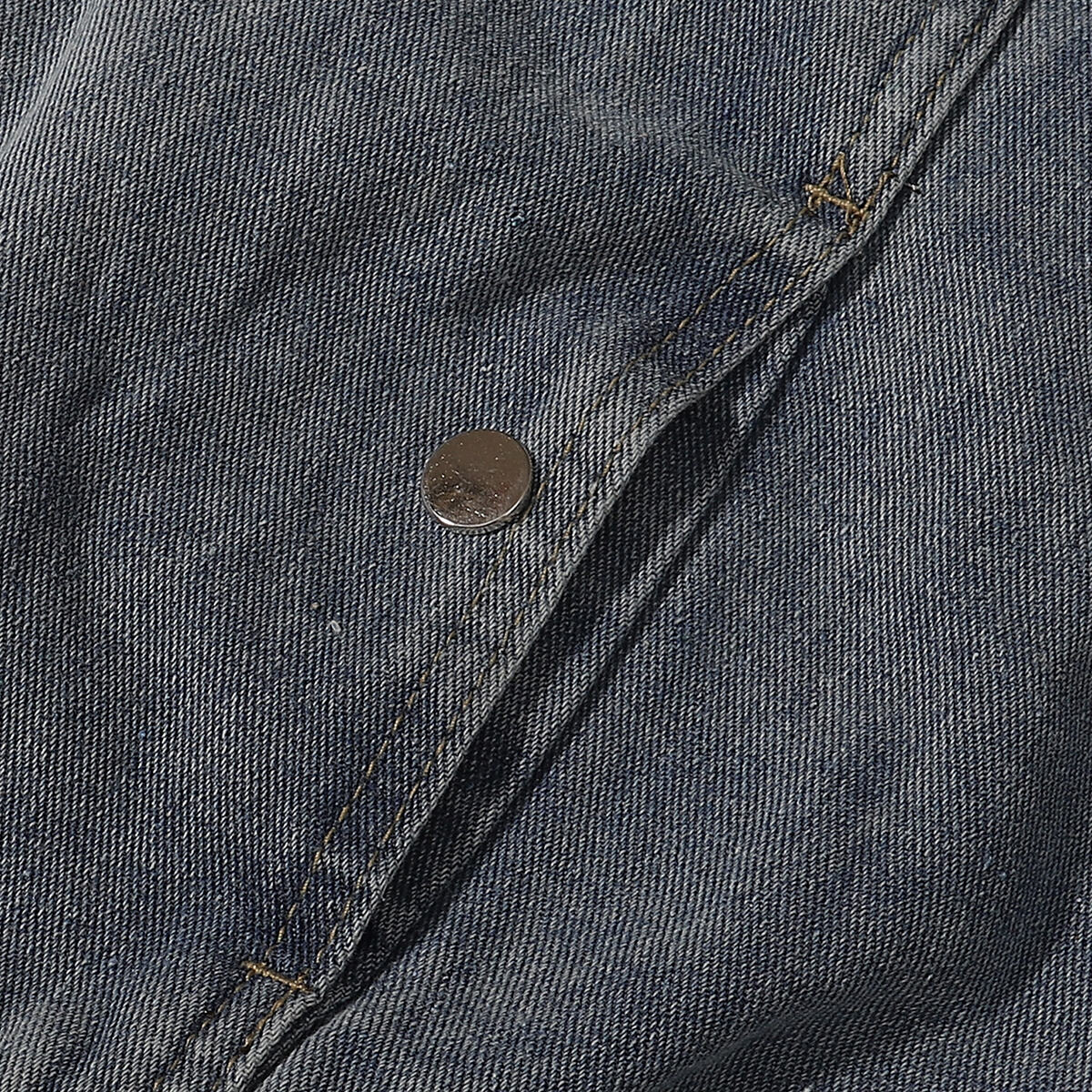 Zip-Up Washed Denim Jacket