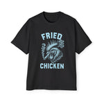 Funny Fried Chicken Smoking Graphic Tee-INNBLAC Fashion Apparel