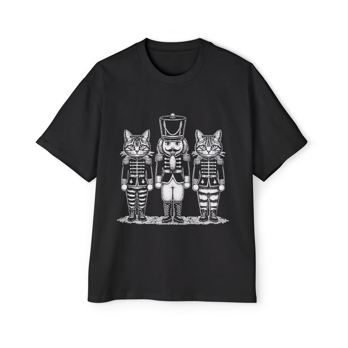 Cat Nutcracker Soldier Graphic Tee-INNBLAC Fashion Apparel