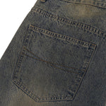 Vintage Wash Ripped Knee Loose Jeans