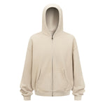 Double Yarn Vintage Washed Zippered Comfort Hoodie