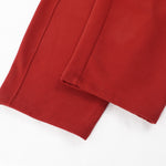 Elastic Drawstring Waist Fleece Jogger Pants