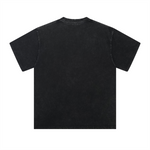 Camiseta lavada de corte holgado y peso pesado de 8.25 oz