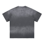 Camiseta de algodón con bordes desgastados y degradados de 7.8 oz