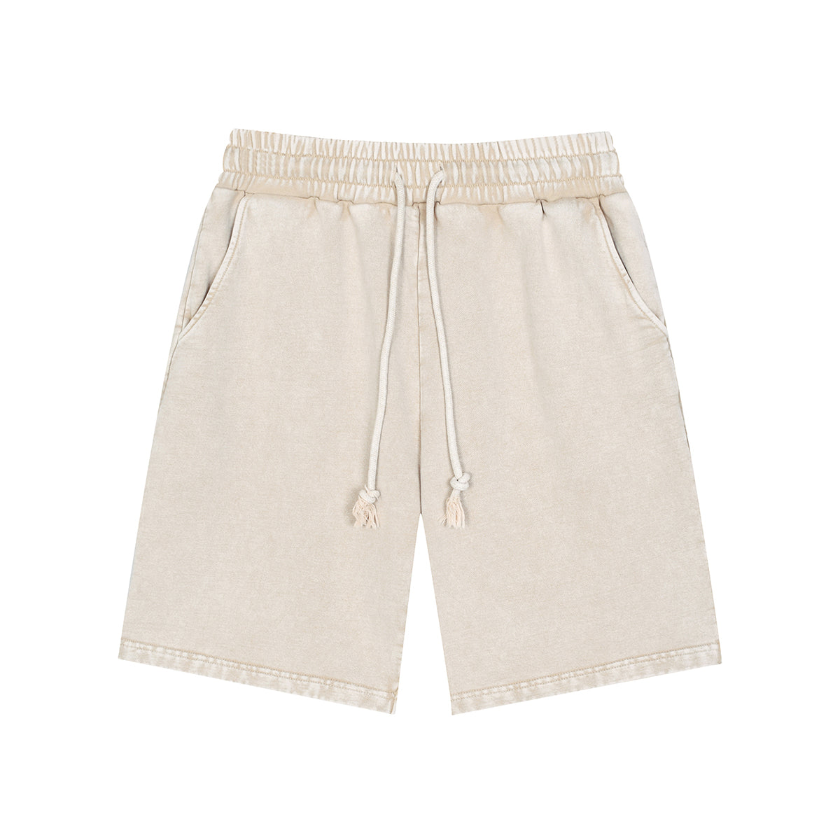 Men's Casual Washed Drawstring Sweat Shorts