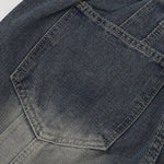 Utility Wide Leg Distressed Denim Jeans