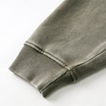 Vintage Zip-Up Ribbed Stand Collar Sweatshirt