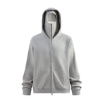 Unisex Full-Zip Fleece Layered Hood Hoodie