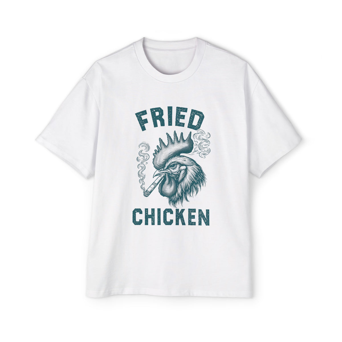 Funny Fried Chicken Smoking Graphic Tee-INNBLAC Fashion Apparel