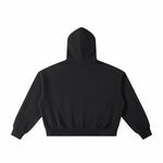 Full Zip-Up Boxy Fit Fleece Hoodie