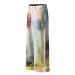 Artistic Paint-Splatter Wide-Leg Jeans