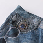 Cartoon Printed Baggy Denim Pants