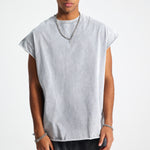 Washed Raw Edge Baggy Tank Top 8oz