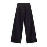 Classic Dark Wash Wide-Leg Denim Jeans
