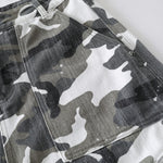 Straight Leg Camo Cargo Bermuda Shorts
