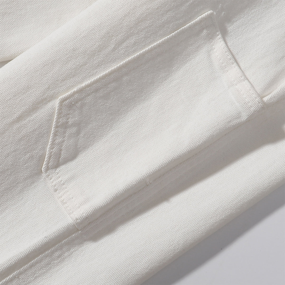 Snap Detail Slight Flared Hem Cargo Pants