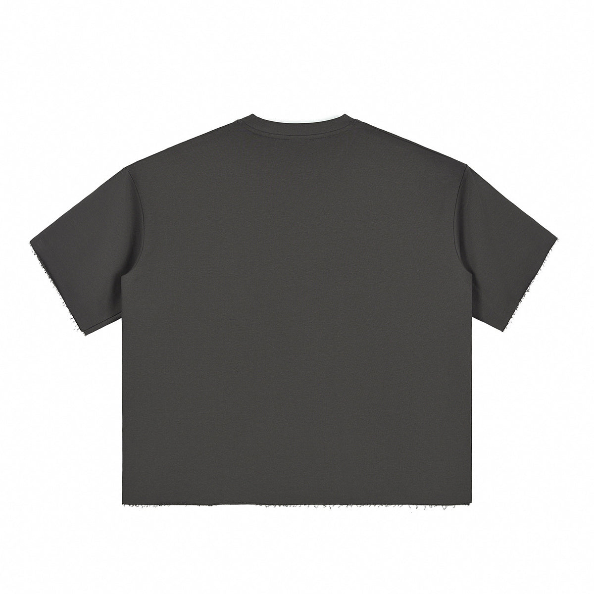 Boxy Cropped Raw Edge T-Shirt