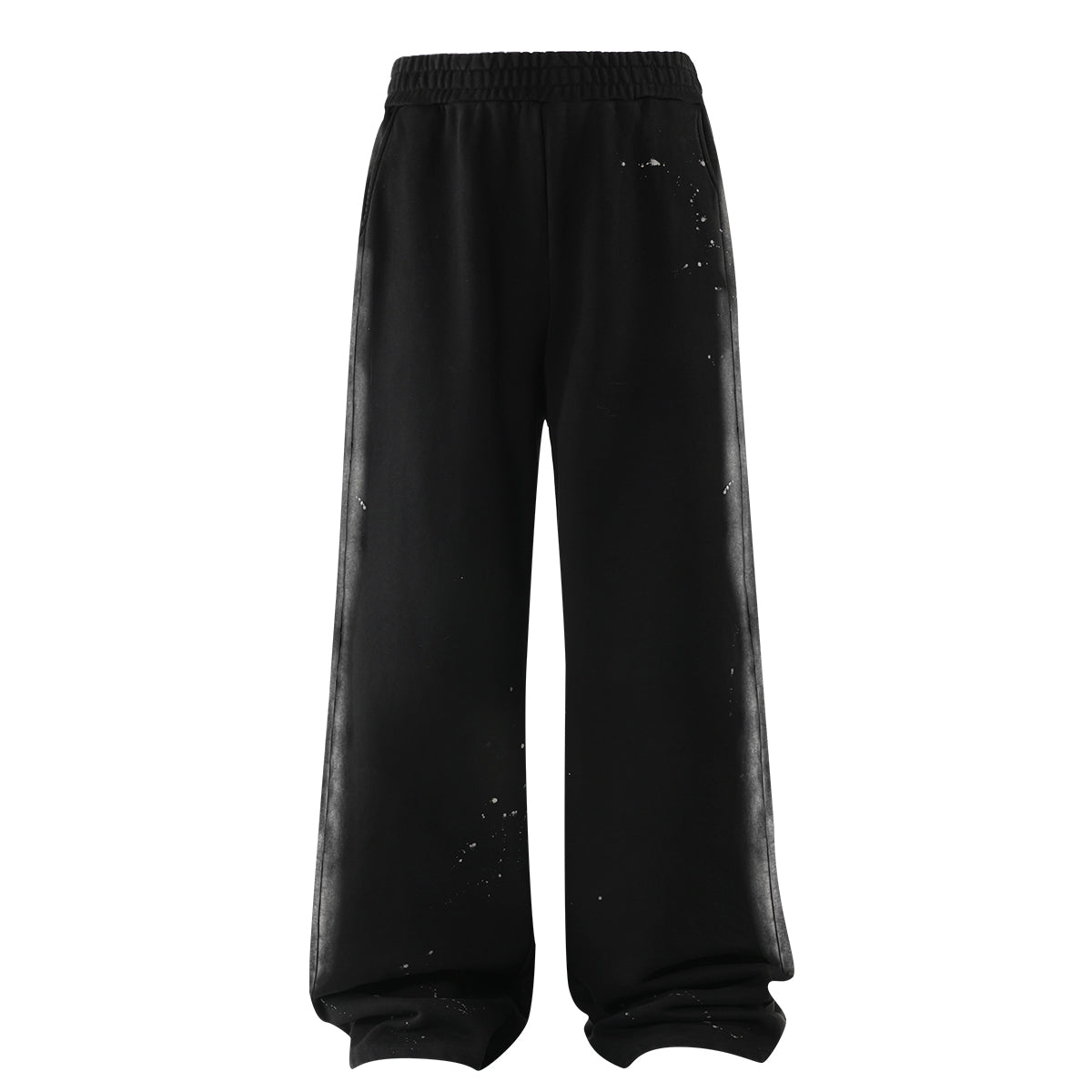 Casual Loose Fit Paint Splatter Elastic Waist Sweatpants