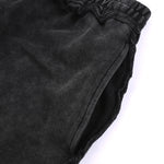Stone-Washed Raw-Edge Sweat Shorts